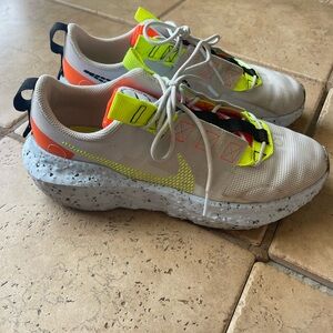 Nike Beige and Neon Green Sneakers